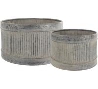 Chic Antique Cache-Pot à Rainures - Lot de 2 - 1 pcs