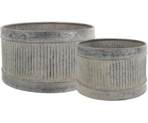 Chic Antique Cache-Pot à Rainures - Lot de 2 - 1 pcs