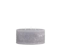 Chic Antique Macon - Bougie pilier rustique - 100 % paraffine - Longue durée de combustion (gris français, 7 x 15 cm)