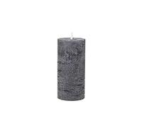 Chic Antique Macon - Bougie pilier rustique - Différentes couleurs et tailles - 100 % paraffine - Longue durée de combustion - Charbon - 15 x 7 cm