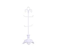 Chic Antique - Porte Tasses Blanc Antique sur Pied à Poser