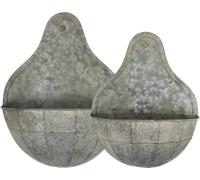 Chic Antique Pot de Fleurs Mural - Lot de 2 - 1 kit