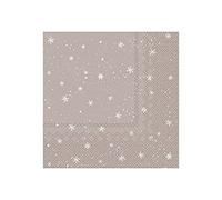 Chic Antique Serviettes de table en papier pour Noël - Flocon de neige - Arbre de Noël - Différentes tailles et motifs - 38002-20 - Flocon de neige - Latte - 33 x 33 cm