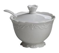 Chic antique sucrier avec cuillère "provence porcelaine zuckerbox