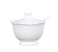 Chic Antique Sucrier PROVENCE Porcelaine Vaisselle Blanche 180 Ml