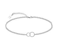 CHIC & ARTSY Bracelet de cheville multicouche en argent sterling 925 pour femme, satellite, étoile, croix, cercle, papillon, larme, disque ovale, Argent sterling, Sans pierre précieuse