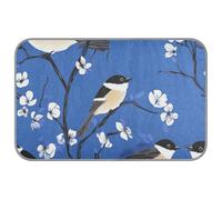 Chic Black - Tapis de refroidissement pour chien avec capuchon Motif mésanges Bleu roi Tapis de refroidissement auto-rafraîchissant pour chats pour cochon extérieur chat unique cama fria para perro M