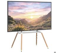 CHIC Cabinet HIFI - Blanc Support TV Moderne - ZENCORE - MEUBLE DE SEJOUR - chevalet pour écran 37-86 pouces max VESA 400x600 mm 219