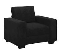CHIC Chaise-Canapé - Fauteuil avec accoudoirs noir 60 cm velours - 100x77x82 cm 128278 S11