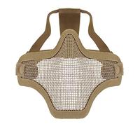 CHIC-CHIC- Demi Visage Masque en Maille Filet Protéger Masque Ceinture Paintball Airsoft Chasse CS Jeu Extérieur en Métal (kaki)