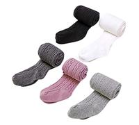 CHIC-CHIC Lot de 3 Collant Bébé Fille en Coton Collant Chausette Legging Motif Imprimé Sans Couture Peau-serré pour Enfants 1mois à 36mois Modèle A Lot de 5 4-6ans