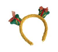 Chic Christmas Headband - Plush Hairpiece for Women | Alloy Flocking Fabric Resin Design, Fashion Holiday Headwear, Party Festival, Winter Celebration Event, Elegant Headpiece for Teens
