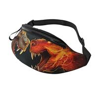Chic Cool Two Fighting Roaring Dragon Fanny Pack for Men Women Fashion Waist Packs Adjustable Crossbody Bags Everywhere Belt Bag