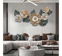 Chic Décoration Murale en Métal, Sculpture en Métal Feuilles d'Arbres Artisanale, Accent de Décoration Intérieure, Dimensions : 138x57cm | 54.33"x22.44",138 * 57CM