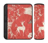 Chic Deer Lot de 2 housses de ceinture de sécurité Rouge Pour berline forro para cinturon de seguridad