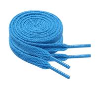 Chic Defend Lot de 2 paires de lacets plats de 8 mm de large - Pour chaussures de sport, chaussures de course - Lacets pour hommes et femmes - 60 à 180 cm, bleu, 80 cm - 2 Paar