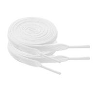 Chic Defend Lot de 2 paires de lacets plats de 8 mm de largeur Lacets de rechange pour chaussures de sport, baskets, chaussures de course, lacets pour hommes et femmes 60-180 cm, Blanc., 150 cm - 2