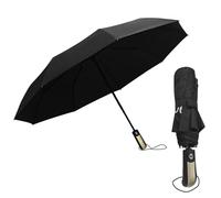 Chic Defend Parapluie résistant aux tempêtes pour la pluie, automatique, avec 9 baleines, pliable, compact, avec sac de parapluie, pour homme et femme, léger et compact