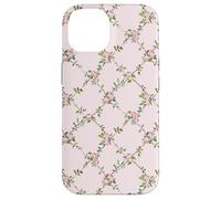 Chic Floral Heirloom Pastel Pink Cottagecore Roses Romantic Coque pour iPhone 14