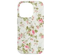 Chic Floral Heirloom Pastel Pink Cottagecore Roses Romantic Coque pour iPhone 14 Pro