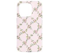 Chic Floral Heirloom Pastel Pink Cottagecore Roses Romantic Coque pour iPhone 15 Pro