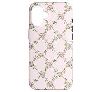 Chic Floral Heirloom Pastel Pink Cottagecore Roses Romantic Coque pour iPhone 16