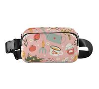 Chic Garden Sac banane imperméable rose pour femme, sac banane pour homme, rose jardin chic, 20,3 x 13,5 x 5,8 cm, drôle mignon, rose de jardin chic, 20,3 x 13,5 x 5,8 cm, mignon et amusant, Chic