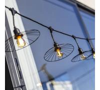 Lumisky Guirlande lumineuse Chic Cage Light – fil métal, 10 ampoules E27, 6 m, noir, blanc chaud