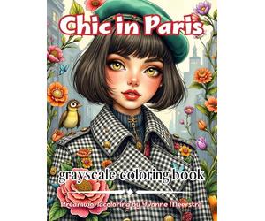 Chic in Paris: A stunning Parisian-style coloring journey filled with vintage charm, haute couture flair, and timeless feminine beauty