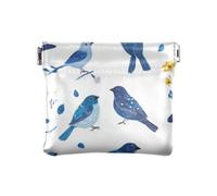 Chic Indigo Banderole Oiseaux Bleu Mode Femmes PU Cuir Porte-monnaie Poche Étanche Sac à Main Maquillage Sac à Main pour Femmes Monederos Pequenos para Monedas