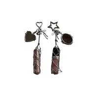 Chic Lip Gloss Holder with Mirror, Lipstick Holder Stainless, Small Bling Crystal Lipsticks Storage Bag Key Chain for Purse, Keychain Lipgloss (Mix(2pcs))