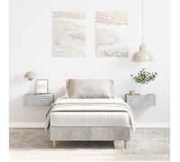 CHIC Lit adulte,1 place - 75x190 cm Structure/Cadre de lit gris béton 75x190cm ,Bois d'ingénierie #Sara90000