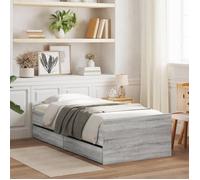 CHIC Lit adulte,1 place - 75x190 cm Structure/Cadre de lit sonoma gris 75x190 cm #Sara52061