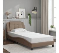CHIC Lit adulte,1 place - 90x190 cm Structure/Cadre de lit cappuccino 90x190 cm similicuir #Sara83052
