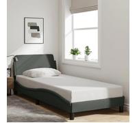 CHIC Lit adulte,1 place - 90x190 cm Structure/Cadre de lit gris foncé 90x190 cm tissu #Sara78796