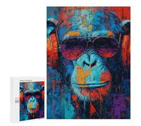Chic Monkey with Sunglasses Puzzle 1000 Pièces Educa Jouet en Bois Cadeau Unique Décoration Intérieure Jeu Éducatif Challenge Toy Adultes Et Enfants À Partir De 14 Ans 500 PCS