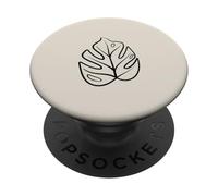 Chic Monstera Leaf Plante Tropicale PopSockets PopGrip Adhésif
