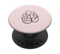 Chic Monstera Leaf Plante Tropicale PopSockets PopGrip Adhésif