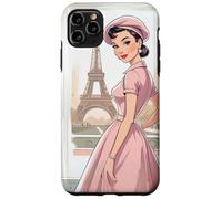 Chic Parisian Lady Tour Eiffel Paris France Vintage Femme Coque pour iPhone 11 Pro Max