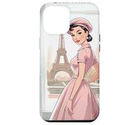 Chic Parisian Lady Tour Eiffel Paris France Vintage Femme Coque pour iPhone 12 Pro Max