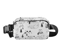 Chic Polar Bear Sac banane pour femme Sac banane imperméable et tendance Ours polaire blanc 20,3 x 13,5 x 5,8 cm, Ours polaire chic blanc, 8 x 5.3 x 2.3 inch, Drôle et mignon