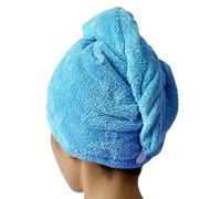 CHIC-Séche Serviette Bain Microfibre Séchage Rapide Serviettes Soin Cheveux Serviette Wrap (Bleu)