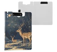 Chic Sika Deer A River Presse-papiers pliable horizontal et vertical double clips avec couverture porte-bloc classeur Fournitures de bureau