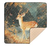 Chic Sika Deer Grand tapis de jeu robuste pour bébé, non toxique, pour bébé, 127 x 127 cm
