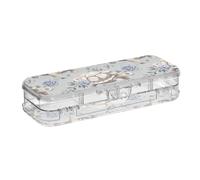 Chic Turtle Reptile Trousse à crayons en plastique double couche pour l'école avec couvercle hermétique Gris