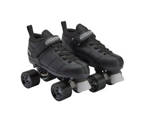 Chicago Bullet Speed Roller Quad, Derby Skate, Patin à roulettes pour Hommes, Noir Taille 2