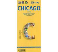 Chicago carte de la ville laminée 1:8 000