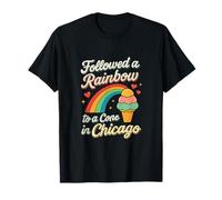 Chicago - Cône Arc-en-Ciel rétro années 80 - Graphique Vintage T-Shirt