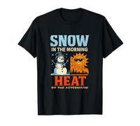 Chicago Design rétro des années 80 Motif Paysage de Neige T-Shirt
