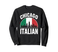 Chicago Drapeau Italien Little Italy Quartier Illinois Sweatshirt